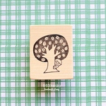 963hanko 消しゴムはんこ: 木からチラリ