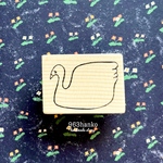 963hanko 消しゴムはんこ: 枠スワン