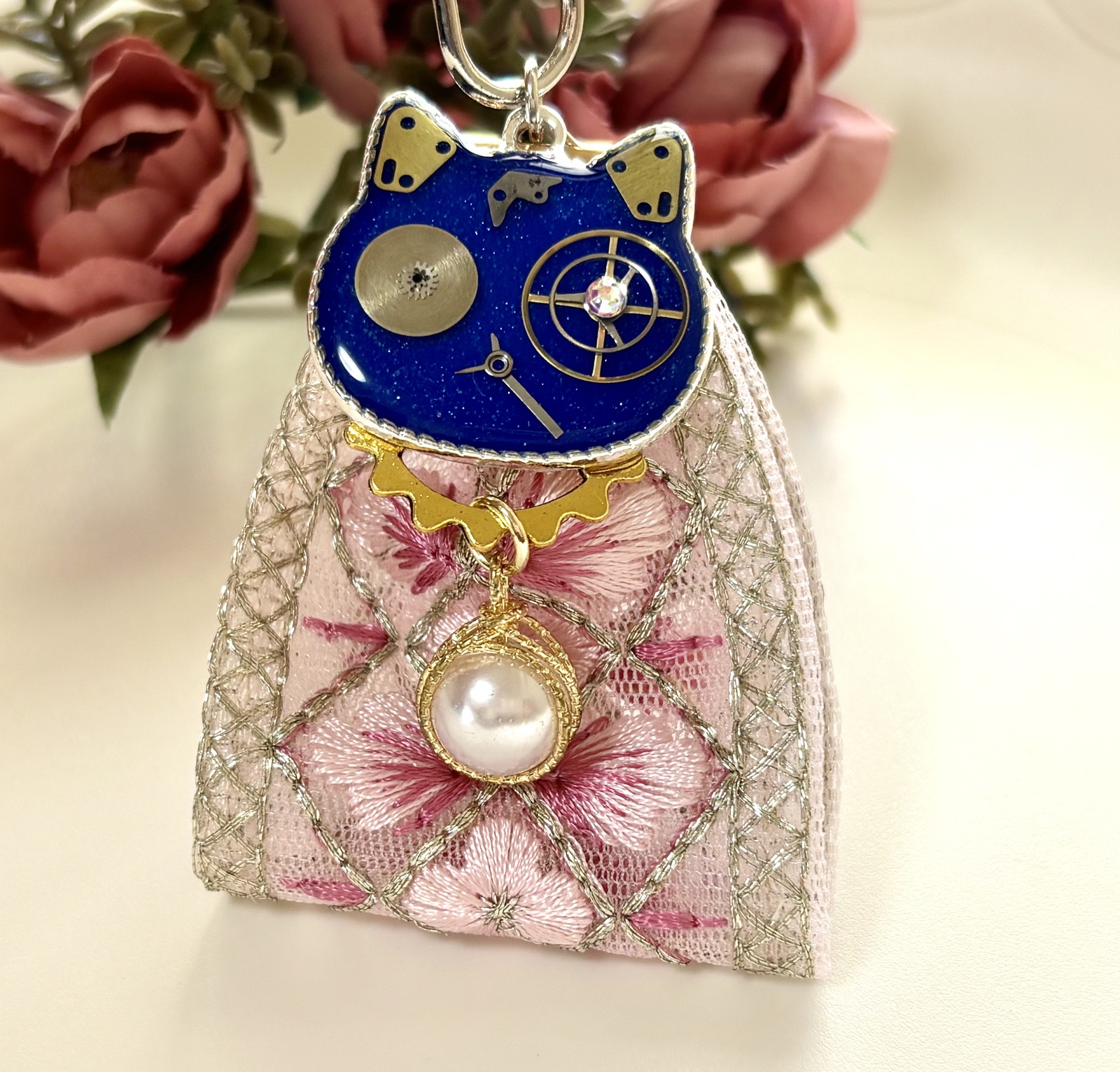 螺鈿細工風 猫ちゃん ピルケース(小物入れ) レジン - Angel*Cats'S