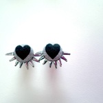 baby...!【ギラギラハートgray×black】ピアス