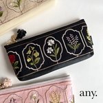 new✨インド刺繍リボン 華やか大人ペンケース(マチ付き)③   プレゼントにもぜひ♡  母の日ギフトに💝