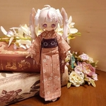 普段着用の着物(桜)