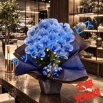 光触媒　人工観葉植物　ウォールグリーン　フェイク　アレンジ　リアル胡蝶蘭ブルー