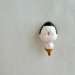 ファッショナブルな　おかめ　（ふぉかめさん）マグネット　おかっぱ