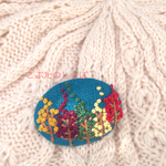 🌲宝石の森🌲刺繍ブローチ