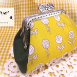がま口＊Grow flowers＊yellow＊横ﾏﾁ