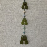 ちりめん細工:かえるの吊るし飾り
