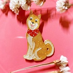 柴犬（赤柴）のブローチ