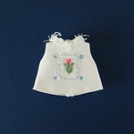 【1/6・21cm・22cmドールoutfit】チューリップ刺繍ブラウス(ピンクb)