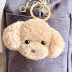 「うちの子と一緒におでかけ」キーホルダー　トイプードル（ブラウン)