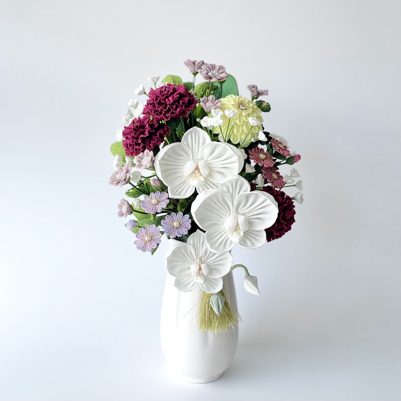 仏花＊19(祈蝶華)〈一点物〉 - つまみ細工 和Sabi屋 | minne byGMO