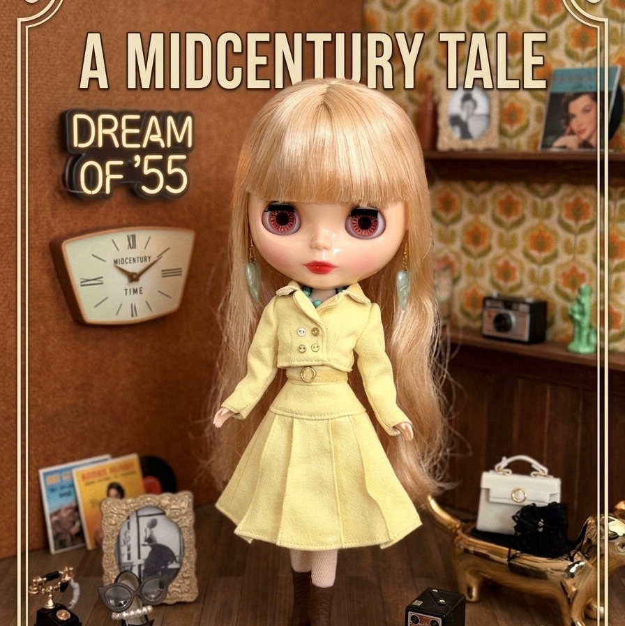 50's クラシック セットアップ イエロー　22cmドール　ブライス