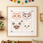  (刺繍キット販売)  猫の表情コレクション クロスステッチ