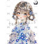 【W15】teatea.オリジナル 人物ステッカー