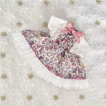 ぬい服15〜16㎝＊チェックのワンピース【グリーン】
