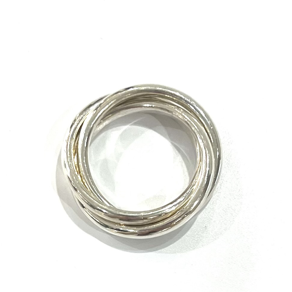 TIFFANY&CO】 【13-14号 】2420 希少トリニティ3連リングメンズ リング