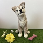 ひだまりわんこ｜首かしげ編みぐるみ｜一点もの｜はじめの3匹限定価格