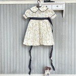 ドール服＊ふち刺繍花柄ワンピース(28センチドール)