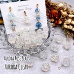 24H限定✨TIME⏱SALE✨【95円→60円】【brsr3987acrc】【14個】【11.5mm】オーロラ ローズビーズ　薔薇
