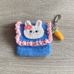 【No.20】かぎ編み、ミニ財布、ハンドメイド、編み物、うさぎ