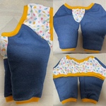 ©️【クール・レギュラー】肘あてわんこ服® ＜48＞カラフル貝殻