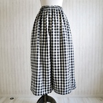 【Atelier Market】Sale｜ギンガムチェックワイドパンツ（ブラック）