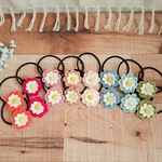 選べる！コットン糸で編むナチュラル雰囲気のお花ヘアゴム/小さめサイズ