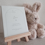 命名書 ❁ simple moon 月 キャンバスボード ニューボーンフォトにもぴったり◎ ナチュラルでお部屋に馴染むベビーボード　❝ 送料無料 ❞