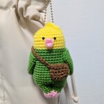 あみぐるみクリップ【インコ緑】
