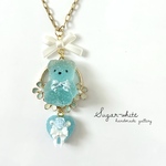 sugar candy bear ✵シュガーキャンディのくまとハードグミの首飾り  《 ソーダ 》ネックレス/ペンダント   ✨ステンレス製チェーン