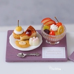 プリンアラモードのスイーツセット