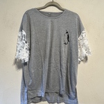 ペンギン柄　レディースレースTシャツ【L～LL】