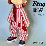 つなぎ　Mサイズ　レッド(ピコドー9・オビツ11・ねんどろいどどーる身長調整)