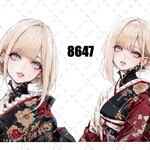 original sticker « no.8647 »     //     人物ステッカー オリジナルステッカー オリジナル人物ステッカー ステッカー cotton melody