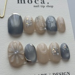 【3日以内に発送📦】新作！　ふんわり水色　ぷっくりお花　春　マグネット