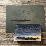 春の夜空 ペイントver. - Ciel nocturne printanier à Paris Paint ver. - [ラバースタンプ]