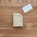 mina  perhonen jungle relief 極小 ミニL字ポーチ　ミナペルホネン の刺繍生地　カード入れ　スマートキー入れ