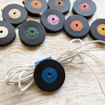 レコード型コードホルダー　レザー　革