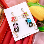 一点限定❣️ こどもの日🎏 黒猫🐈‍⬛🐾 揺れる♪ 鯉のぼり🎏 ピアス イヤリング レディース アクセサリー✨