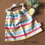 ガーゼの優しいタオルエプロン  ボーダー