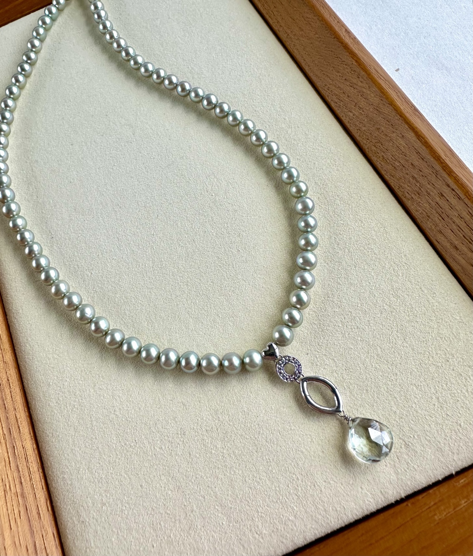 国産アコヤ本真珠一粒パールのsilver925ネックレス - RIKUANDKANO 