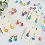 ちっちゃいヨーヨーピアス　アレルギー対応　小ぶり　レジン　浴衣　お祭り　サージカルステンレス316L　樹脂ピアス　イヤリング　アレルギー対応　レジン　揺れる　一粒　夏 水風船　シンプル　夏祭り