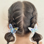 キッズ レジン ちょうちょ butterfly ヘアゴム blue