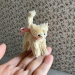 アンティーク風　猫のぬいぐるみ