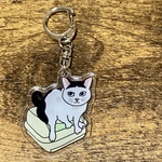 にゃんと！トイレのキーホルダー