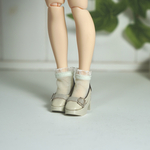 1/6サイズ【ヒール】White belt pumps（green）