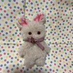 ぺったんぬいぐるみピンクうさぎ
