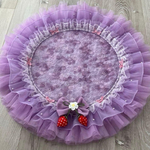 藤紫カフェマット❀.*ライラック🪻犬用 直径55cm【着座35cm】