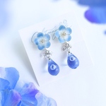 flower nectar ネモフィラ💙 ピアス イヤリング ブルー カラーオイル
