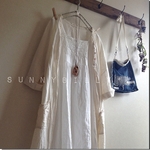 ●Ｗガーゼのバテン×ラッセルレース 2way ワンピース【sunnybilly】